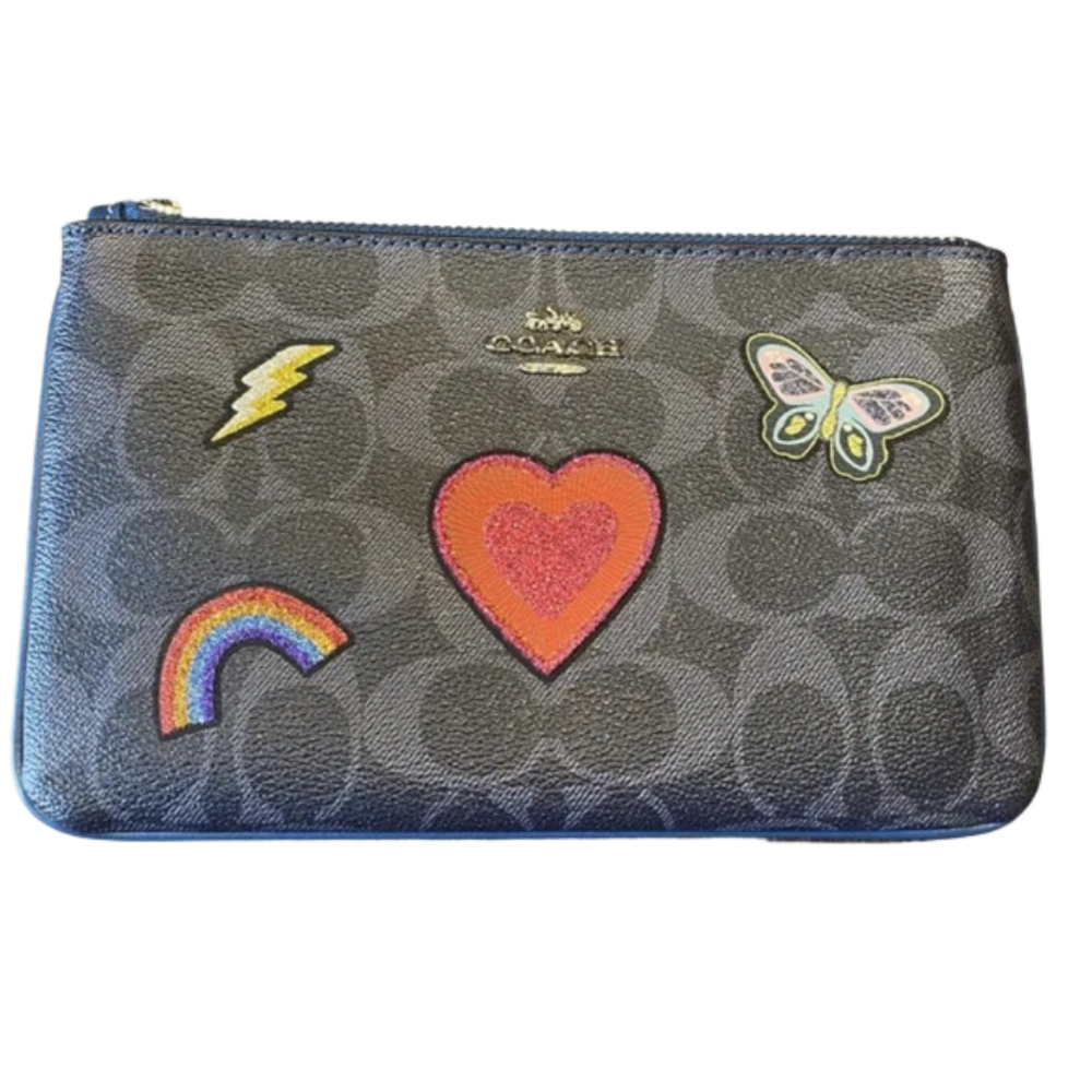 Coach Limited Edition Large Wristlet Canvas w Souvenir Embroidery MSRpP $150